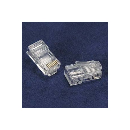 Bestlink Netware RJ45 CAT5e Plug Solid 50 Micron 3-Prong, 100pk 101204